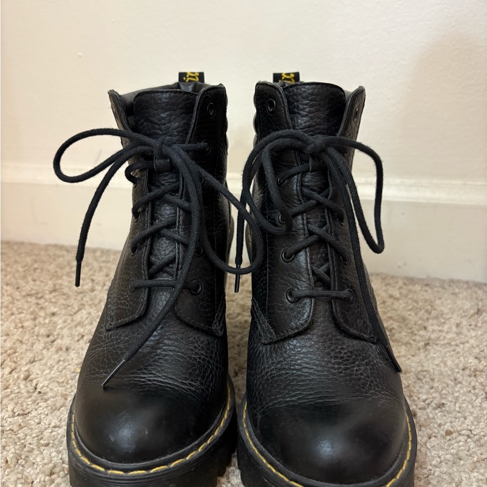 Dr Martens Black Leather Women's Boots - Picture 3 of 6